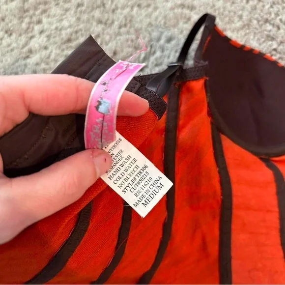 Red and Black Zebra Print Women's Top - Picture 4 of 6